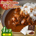 【ふるさと納税】【とろっとろになるまで煮込んだ】牛すじカレー 4食セット（中辛） 平戸市 / カレー工房 NVfoods [KAB104] カレー レトルト 牛すじ 肉 牛肉