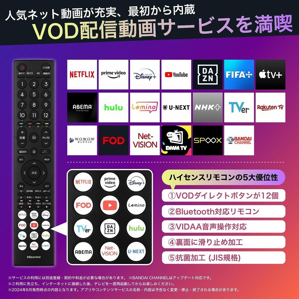 65インチ Mini LED 4K液晶スマートTV　65U9N