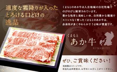 くまもとあか牛 すき焼き （肩ロース使用） 計約500g（約250g×2） あか牛 牛肉 お肉 霜降り 肩ロース 赤身 料理 冷凍 熊本県産 国産 九州 熊本県 あさぎり町