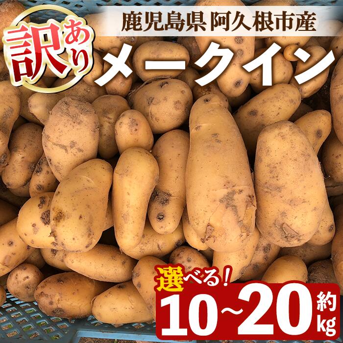 【ふるさと納税】＜先行予約受付中！2026年6月以降順次発送予定＞＜内容量が選べる！＞訳あり！じゃがいも メークイン(10〜20kg) 国産 鹿児島県産 じゃがいも ジャガイモ 芋 ポテト 訳アリ 野菜 期間限定 数量限定 スープ カレー シチュー 常温 常温配送【慶越農園】
