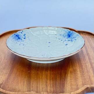 有田焼 吹き墨縁錆睡蓮彫 和皿 2枚【有田焼 花伝作】食器 器 和皿 皿 セット 白 渕錆 A25-567_イメージ4