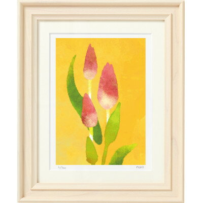 【ふるさと納税】イラスト作家「菜生」アートフレーム〈チューリップD〉花【1675711】