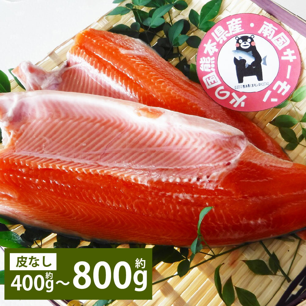 【ふるさと納税】南国サーモン 約400～800g 皮なし【2026年3月上旬～4月下旬迄発送予定】200g×2～4個 サーモン 鮭 さけ サケ 魚 魚介 海鮮 魚介類 刺身 お刺し身 刺し身 焼鮭 冷蔵 九州 熊本県 上天草市