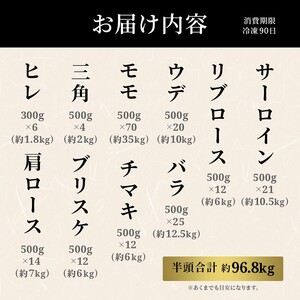 [全24回定期便]【和牛セレブ】長崎和牛半頭分買い ( 長崎和牛 和牛 セミオーダー 焼肉 すき焼き )【Y00-003】
