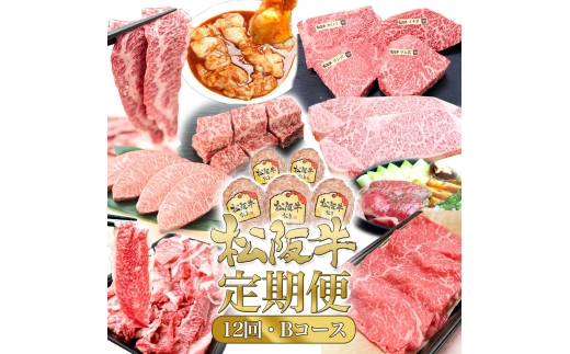 松阪牛 12ヶ月連続お届け 定期便B [ サイコロステーキ A5切り落とし A5特選すき焼き タレ漬けホルモン A5ミスジステーキ A5鉄板焼き ステーキ4種盛り サーロインステーキ 焼肉セット ハンバーグ ]牛肉 松阪牛 高級 和牛 肉 ブランド牛 黒毛和牛 松阪