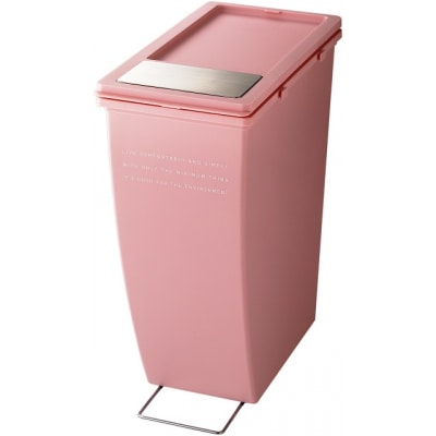 ごみ箱 ダストボックス スリム シンプル 20L プッシュ型(ピンク)
