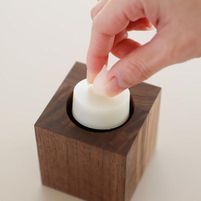 ふるさと納税 岡山市 木製キャンドルホルダー キューブ型 ウォールナット |  | 03