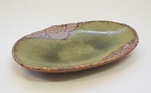 釉彩オーバル皿 1枚 長皿 楕円皿 陶芸品《受注制作》
