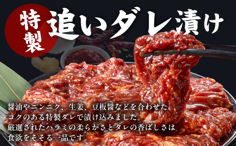 ガツめし牛ハラミ 1.2kg 追いダレ漬け【焼肉 600g×2P はらみ ハラミ 牛肉 訳あり サイズ不揃い】 G4018