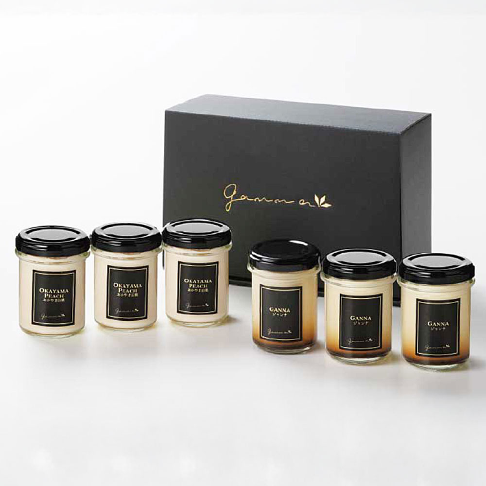 【ふるさと納税】岡山県産 フルーツプリンと人気プリンセット 2種セット 各3個 計約540g（約90g×6個） ジャンナプリン・おかやま白桃プリン ぷりん 星の里たまご 黒糖 練乳 白桃 もも モモ 果物 くだもの スイーツ デザート お菓子 おやつ 冷凍 国産 岡山県 倉敷市 送料無料