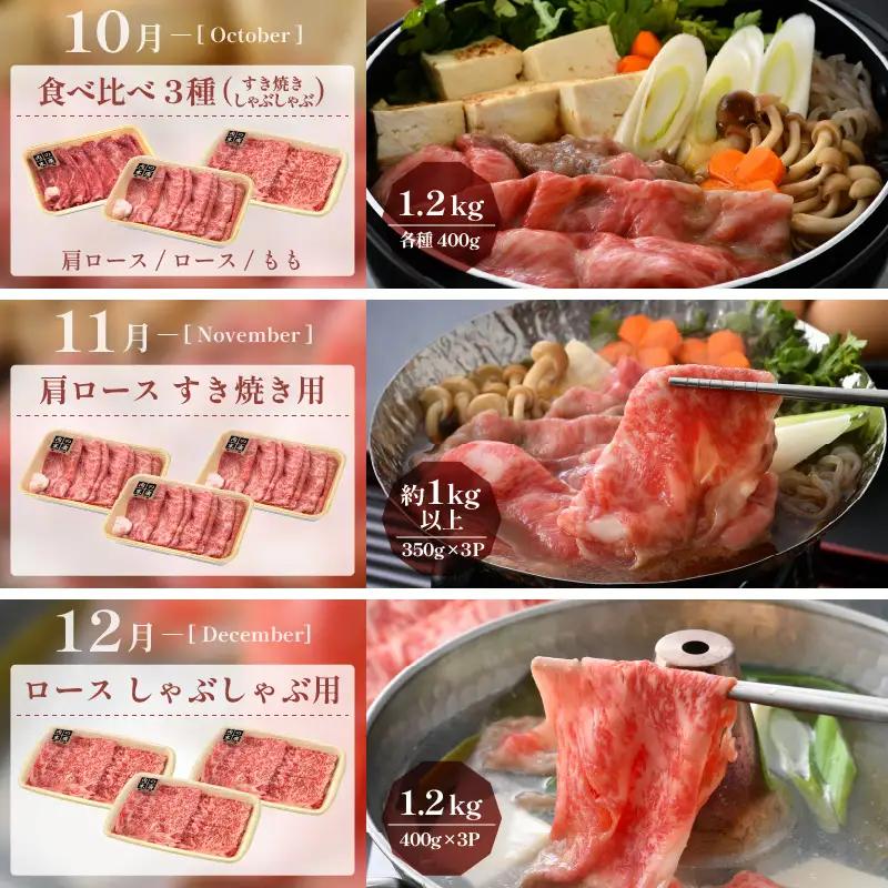 【定期便12ヶ月】 肉好き満足！和牛 若狭牛ボリューム満点 厳選 食べ比べ計14.6kg以上 [e02-r001]
