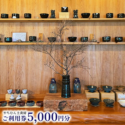 【ふるさと納税】【やちむん土炎房】やちむんのご購入や体験に利用可 5000円分ご利用券 焼き物 陶器 陶芸 作家 職人 こだわり 自然 利活用 SDGs 手づくり 手びねり 一点もの 唯一無二 作品 粘土 素地 土 窯出し 久米島 沖縄