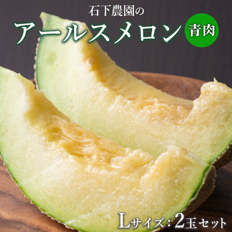 【ふるさと納税】〈先行予約受付〉石下農園のアールスメロン〈青肉〉 Lサイズ 2玉セット ｜ 果物 フルーツ メロン 国産 アールスメロン ギフト 贈答 ※離島への配送不可 ※2025年9月下旬～11月上旬頃に順次発送予定