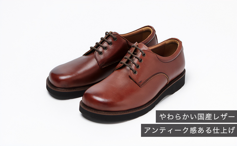 倭イズム ( ヤマトイズム ) 牛革 カジュアルシューズ 紳士靴 YA3320 （ ワイン ）25.5cm