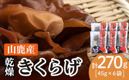 乾燥 きくらげ セット 45g×6袋【株式会社 地の塩社】[ZAN003]