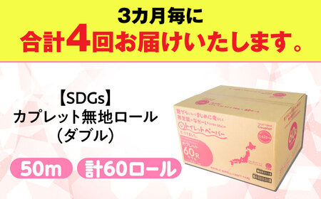 【4回定期便】 (3カ月に1回) トイレットペーパー 60ロール【ダブル】 北海道・沖縄県・離島への配送不可  日用品 生活用品 エコ 岐阜市 / 河村製紙[ANBJ030]