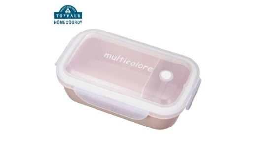 ホームコーディ　ふんわり盛れるシンプルランチボックス1段　ピンク イオンリテール 日用品 [№5346-2409]