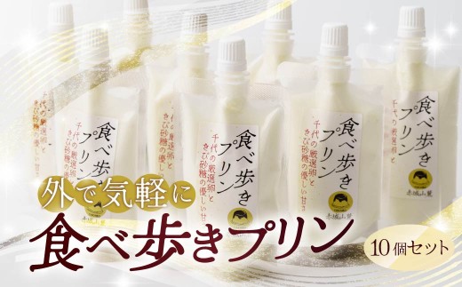プリン 食べ歩きプリン（プレーン）10個セット | プリン ぷりん 濃厚 卵白 たまご 卵 スイーツ 甘味 おやつ プレゼント 贈答用 ギフト 群馬県 前橋市