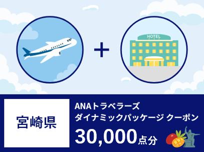 宮崎県ANAトラベラーズダイナミックパッケージ割引クーポン（30,000点）