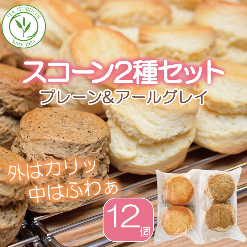 【ふるさと納税】 スコーン 12個 セット 2種 ( プレーン 6個 アールグレイ 6個 ) 焼き菓子 お菓子 焼菓子 おやつ 洋菓子 デザート スイーツ すこーん ミルクティー 手作り 紅茶 茶 専門店 10000円 ティー イソブチカンパニー 神奈川 湘南 藤沢