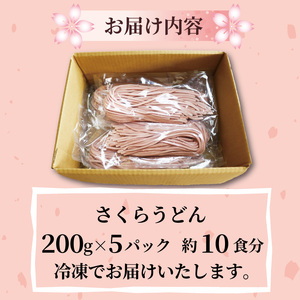 さくらうどん 1kg 200g×5パック うどん 生めん 生麺 生うどん 生 麺 めん 桜 さくら お祝い 祝 内祝い お盆 正月 贈答 ギフト プレゼント 冷凍 小分け 個包装 200g 1キロ 菊