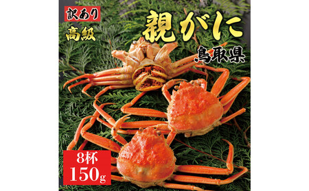 【2025年12月発送】鳥取県産 特撰 親がに 姿【セコガニ】（茹）【訳あり】150g 8杯