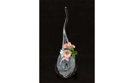 【ギフト用】花器「生い立つ」＜ガラス作家 橋本倫礼＞ F6L-059