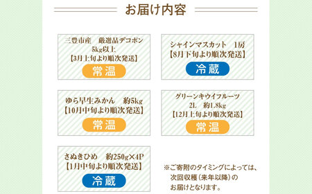 産地厳選三豊のフルーツ5回定期便A