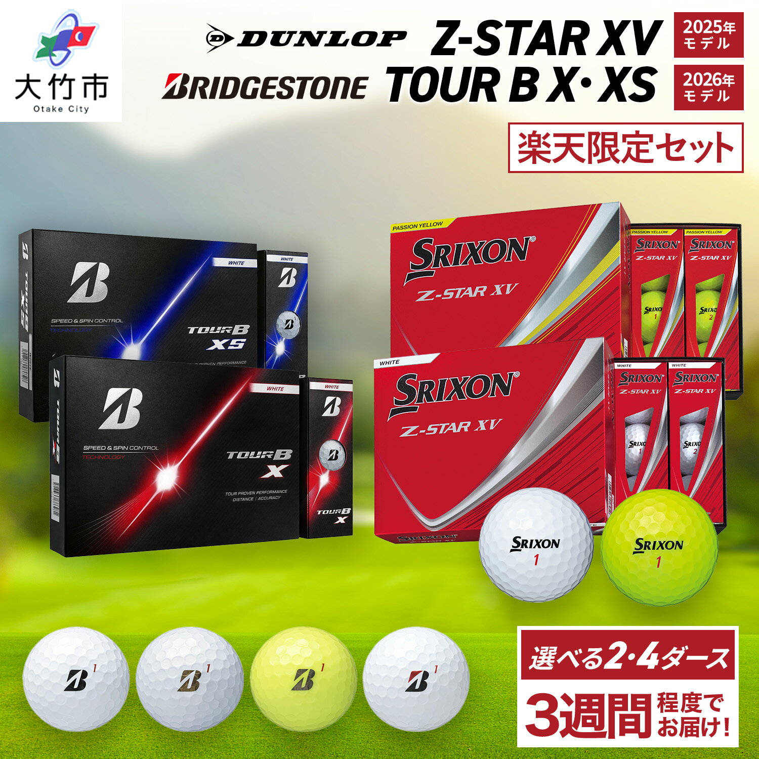 【ふるさと納税】★楽天限定★ダンロップ・ブリヂストン打ち比べセット (Z-STAR XV・TOUR Bシリーズ) ゴルフボール｜BRIDGESTONE ブリジストン ツアーB DUNLOP SRIXON スリクソン スピン系 ソフトフィール 打感 ふるさと プレゼント 贈り物 golf [2451-2483]