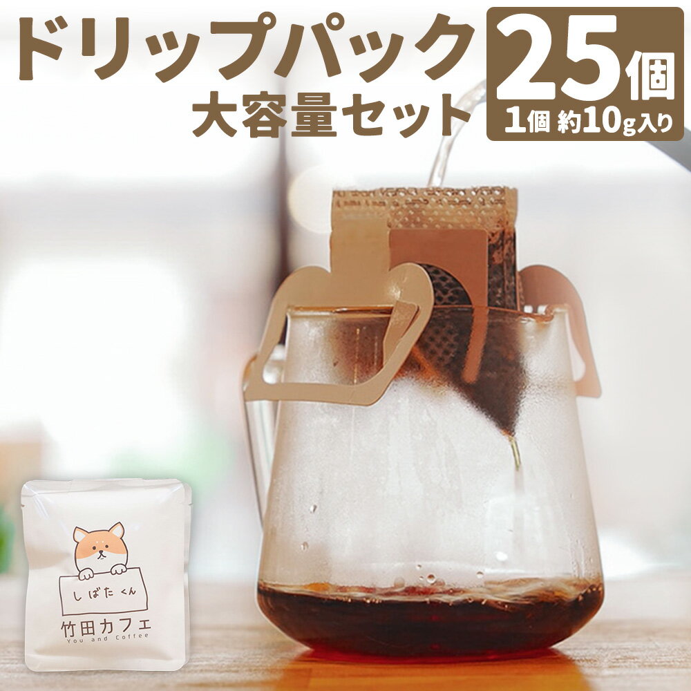 【ふるさと納税】竹田カフェ ドリップパック 大容量セット 計約250g（約10g×25個） ドリップバッグ コーヒー 珈琲 飲料 ドリンク 大分県 竹田市 送料無料