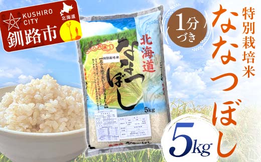 【令和7年度産】【新米】特別栽培米ななつぼし 5kg 1分づき 北海道産 米 コメ こめ お米 白米 玄米 通常発送 _F4F-9727