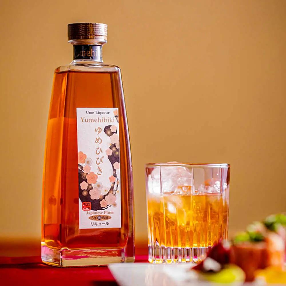 樽仕込 高級梅酒ゆめひびき 500ml(桐箱・風呂敷包み) / 本格梅酒 梅 / 日田市 / 株式会社おおやま夢工房[ARCW011]