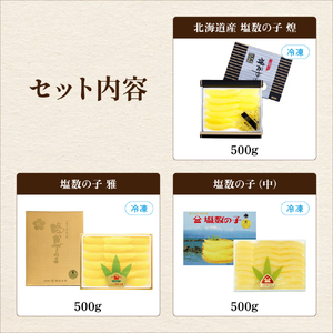 留萌の高級＜塩＞かずのこ食べ比べセット！R200-005