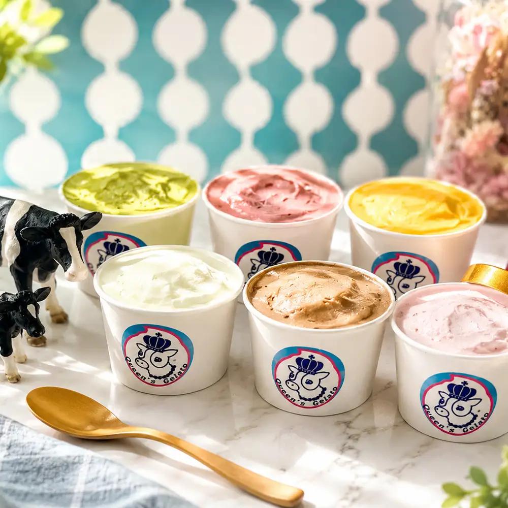 クイーンズジェラート レギュラーカップ6個（6種）アソート 100ml×6個 （6種 各1個） | Queen’s Gelato クイーンファーム ジェラート 贈物 贈答 プレゼント ミルク クイーン