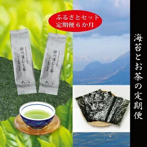 【ふるさと納税】 訳あり 定期便 お茶 海苔 セット 焼津 【定期便6回】 掛川深蒸し茶 九州有明産 焼のり 詰合せ a97-001
