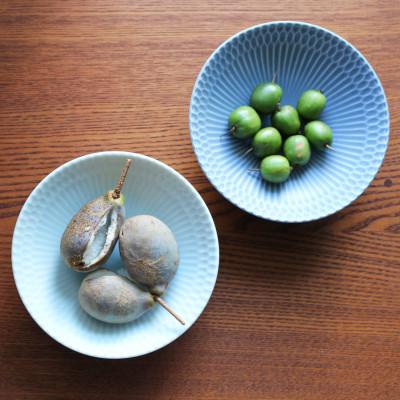 ふるさと納税 瑞浪市 【4枚SET】美濃焼 さざなみ 13取鉢 青白 14×4cm ボウル 小鉢 |  | 03