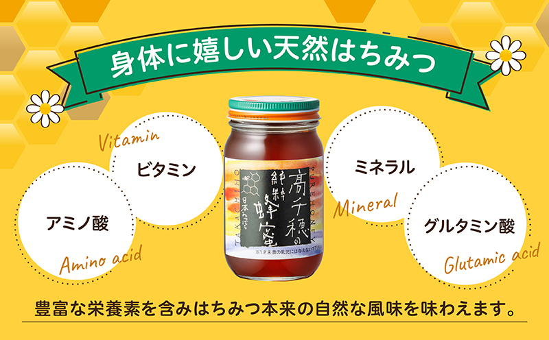 【6ヶ月定期便】日本みつばち 高千穂の純粋蜂蜜 600g×2本 セット |  瓶 蜂蜜 はちみつ ハチミツ 百花蜜 自然蜜100% 調味料  定期 はちみつセット 瓶 贈答 贈り物 ギフト プレゼント