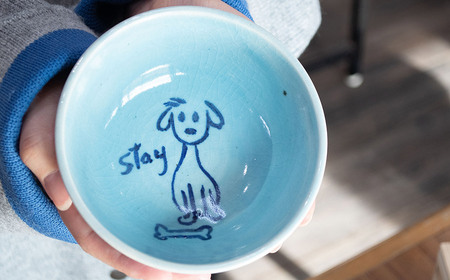 ペットフードボウルと水入れセット　小型犬用