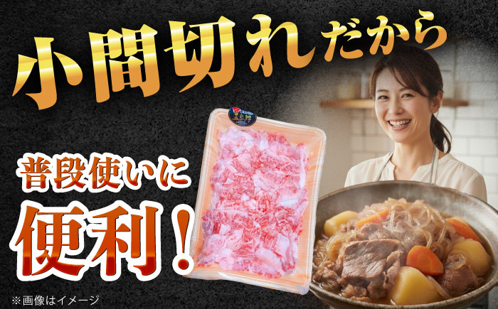 【全6回定期便】【希少で上品なお肉をご家庭で！】五島牛 バラ 小間切れ 3パック（1.2kg）6～8人前 切り落とし【ごとう農業協同組合】 [RAT016]