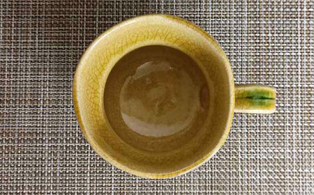 【瀬戸焼】黄瀬戸くし目マグ(大) 【愛窯工芸社】/ マグカップ コップ 食器 和食器 / 瀬戸市 [BBAW001]