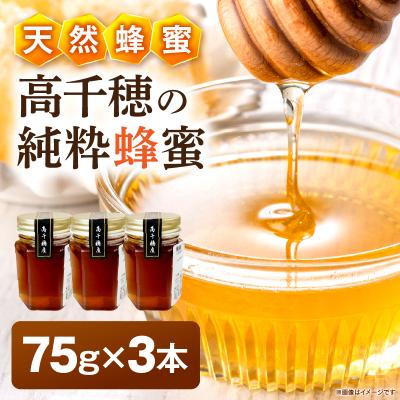 ふるさと納税 高千穂町 日本みつばち 高千穂の純粋蜂蜜 75g×3本
