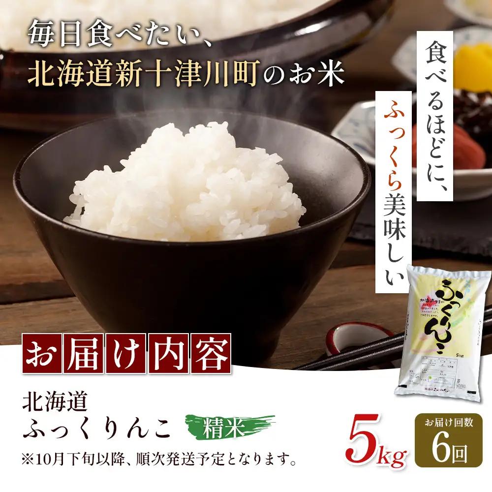 【令和8年度産】ふっくりんこ精米定期便  (5kg×6回)【11041】