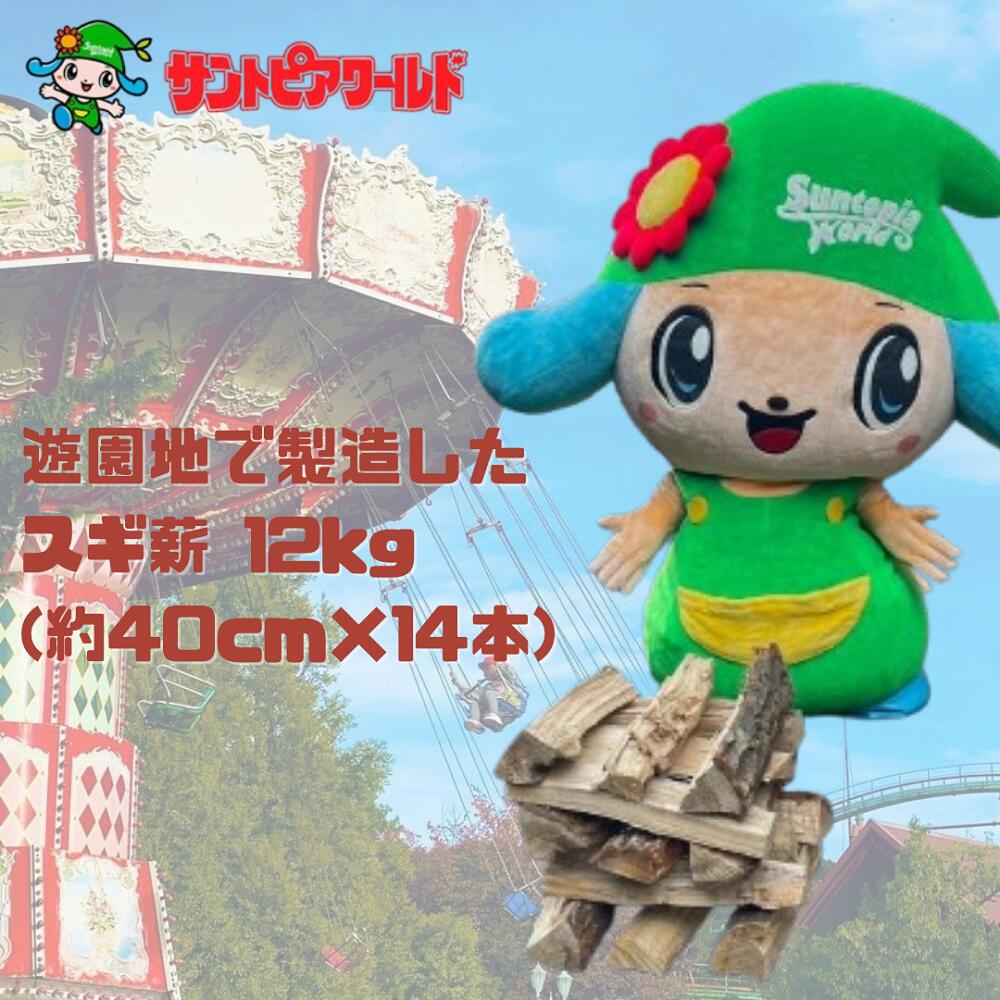 【ふるさと納税】 スギ薪 12kg 40cm×14本 新潟県 阿賀野市 遊園地で製造した薪 薪ストーブ BBQ キャンプ 薪 サントピアワールド 冬季休園期間活用