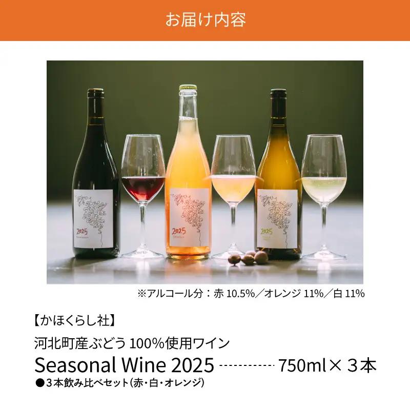 ワイン 2025 3本飲み比べセット オレンジ 赤 白 ワイン
