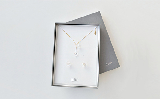 ネックレス・ピアスセット iriser ミズアオイ【08046】
