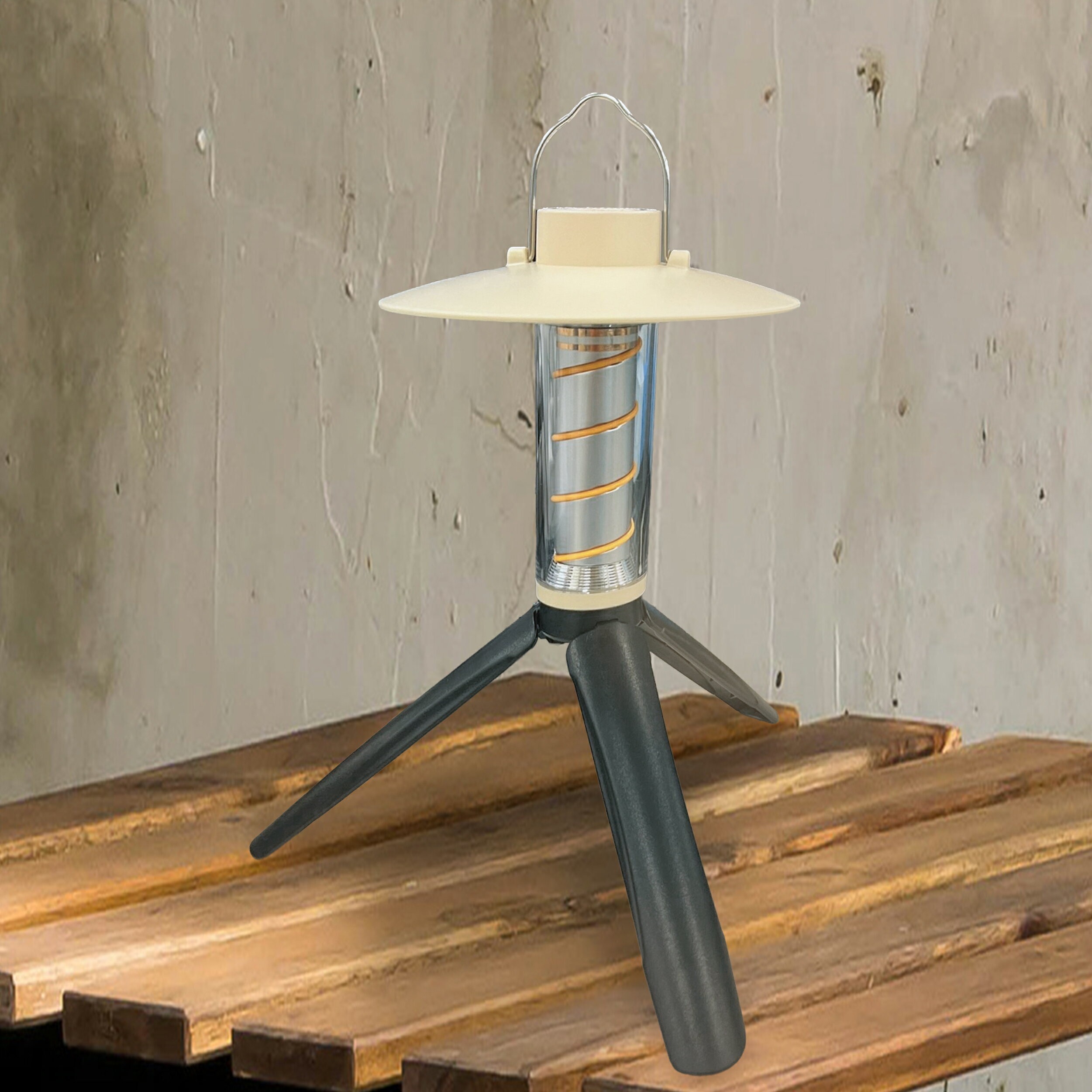 【ふるさと納税】充電式スパイラルランタンセット - USB充電式で何度でも使えるおしゃれなランタン【 ライト 照明 LED スパイラル形状 アウトドア キャンプ 便利アイテム 懐中電灯 充電式 防災グッズ 送料無料】