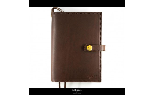maf pinto (マフ ピント) レザー手帳カバー A6 (文庫本サイズ) ダークブラウン 本革 日本製