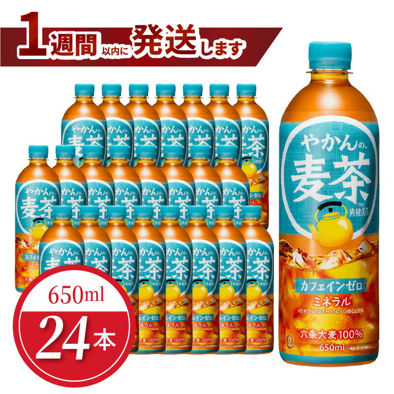【ふるさと納税】やかんの麦茶 from 爽健美茶 PET 650ml（24本入）