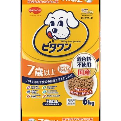 ふるさと納税 袋井市 【ペットフード】日本ペットフード　ドッグフード　ビタワン7歳以上　6kg