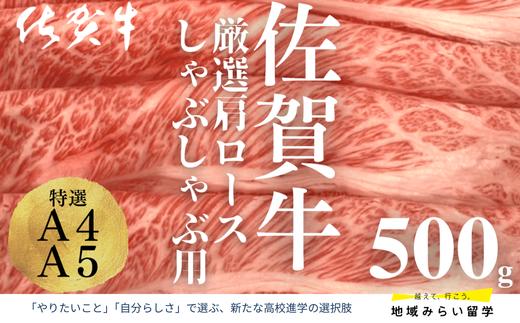 
                  【A4 A5ランク】佐賀牛 肩ロース 500g しゃぶしゃぶ用
                